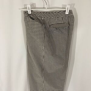 NWT Talbots Brown/White Gingham Ankle Pants